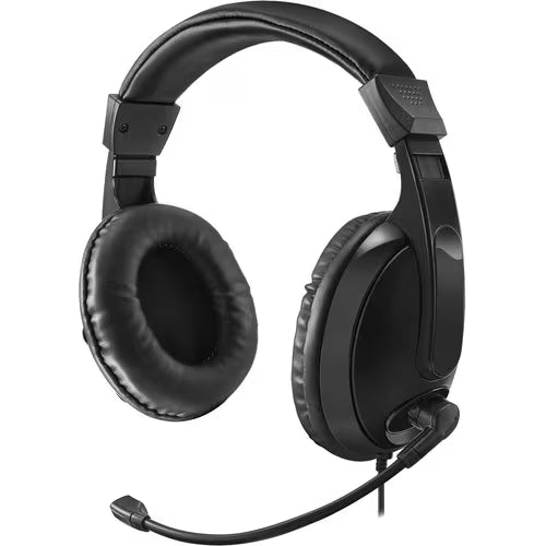 Adesso Xtream H5 - 3.5mm Stereo Headset with Microphone - Noise Cancelling - Wired- Lightweight - Works with Computer, Tablet and Smartphone. Ideal for Zoom, Microsoft Team