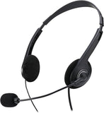 Adesso Xtream H4 - 3.5mm Stereo Headset with Microphone - Noise Cancelling - Wired- 6 ft cable- Lightweight - Works with Computer, Tablet and Smartphone. Ideal for Zoom, Microsoft Team