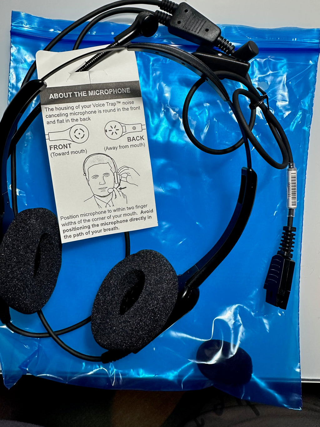 Classic 2002 Binaural Telephone Headset with Free Compatibility Cord