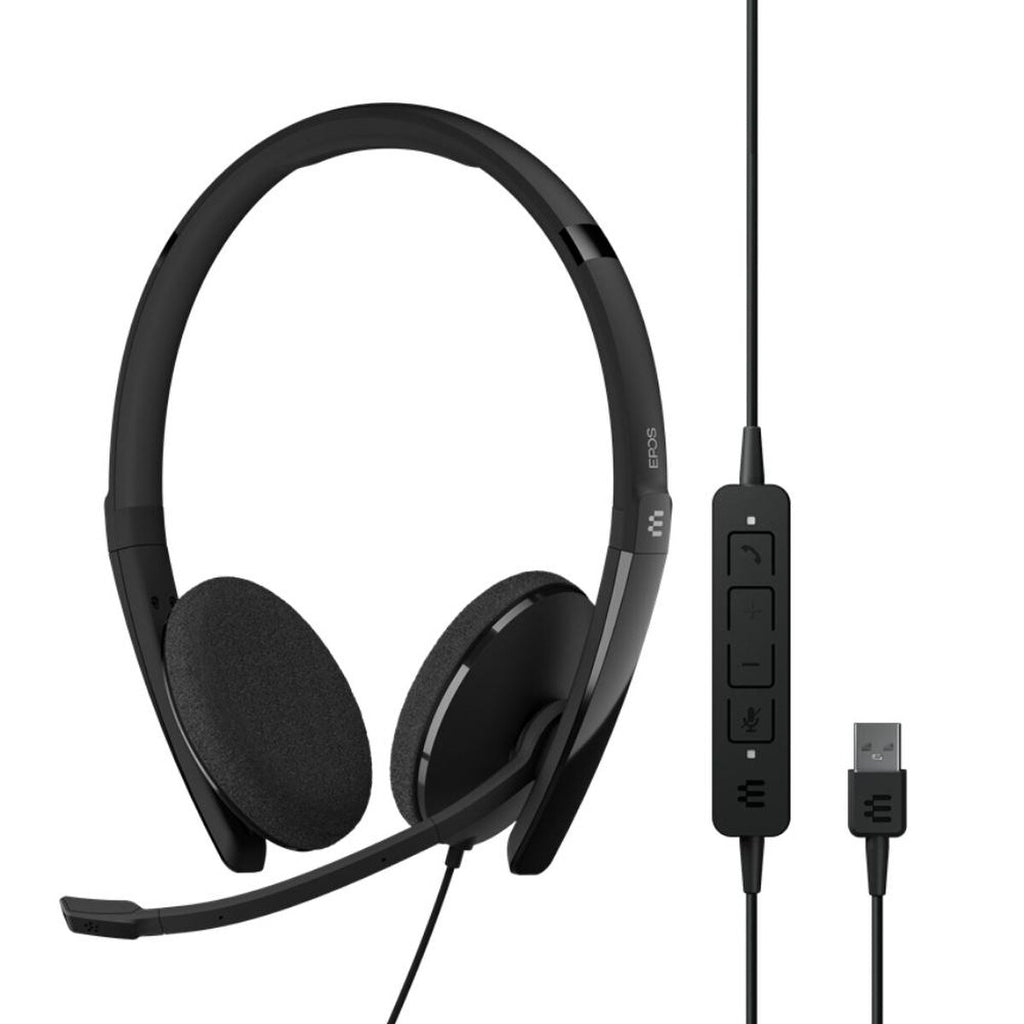 EPOS ADAPT 160 USB II, On-Ear Double Sided USB Headset With In-Line Call Control And Foam Earpads 1000915