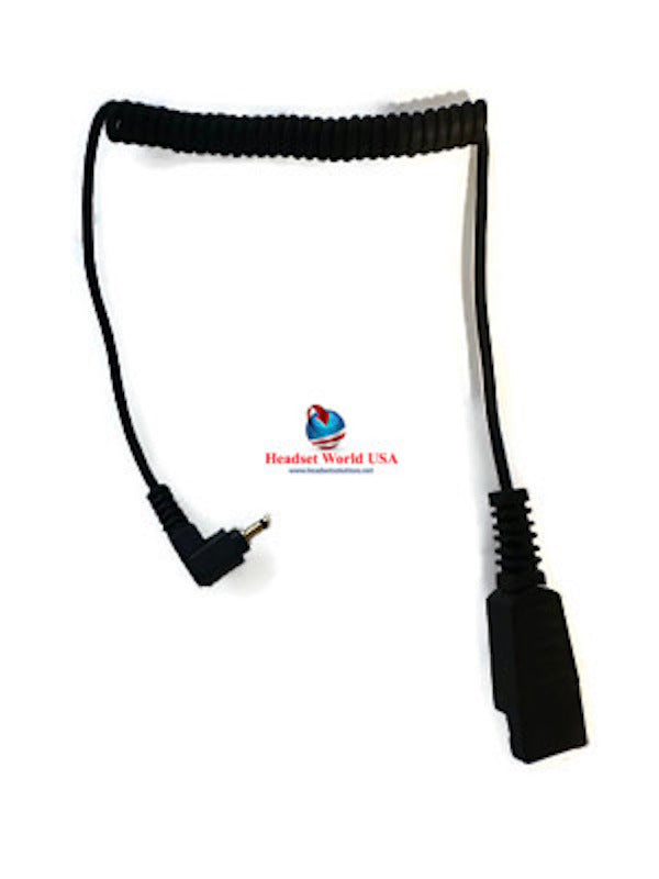 GN QD Compatible 2.5mm Headset cord for Jabra QD compatible corded headset