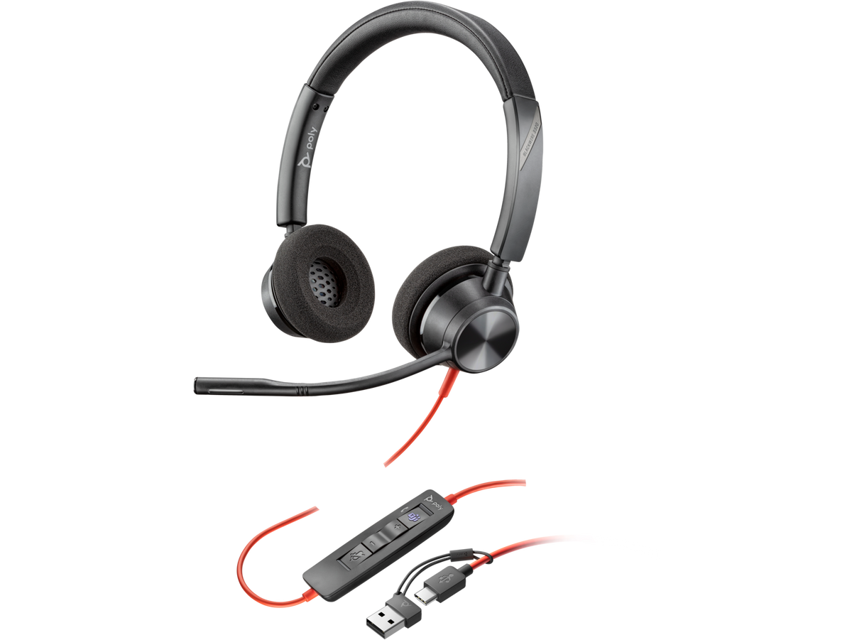 HP Poly Blackwire 3320 Duo USB-C/USB-A Headset 8X219AA