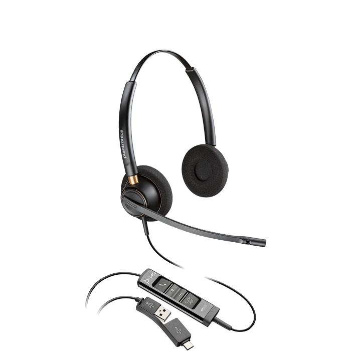 HP Poly EncorePro EP525 USB-A & USB-C Headset 783R3AA