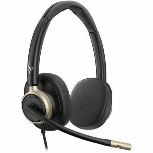 HP Poly Mission 825 Headset - Stereo - USB - Wired - On-ear - Binaural - Black C01FCAA#AC3