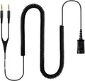 HP Poly Cable with Dual 3.5mm to QD Connector - Mini-phone/Quick Disconnect Audio Cable for Audio Device A24ZKAA