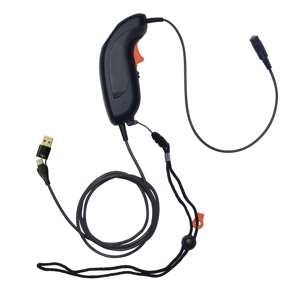 JPL Scout 400 3.5mm female port to USB-A/USB-C Push-to-Talk Trigger Switch - TAA