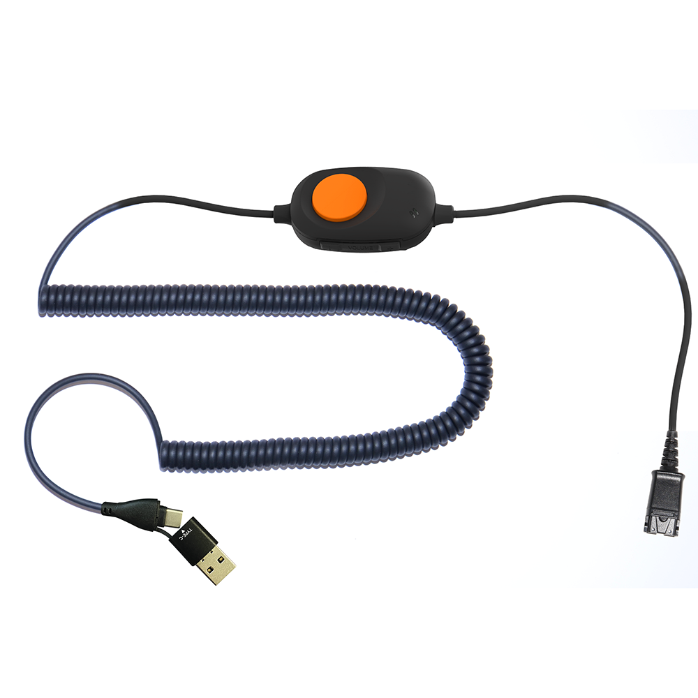 JPL/PLX QD to USB-A/USB-C Mini Push-to-Talk Button  575-474-1200