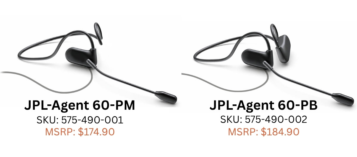 JPL Agent 60 Monaural Neckband Headset with Air Speaker Technology 575-490-001 - COMING SOON
