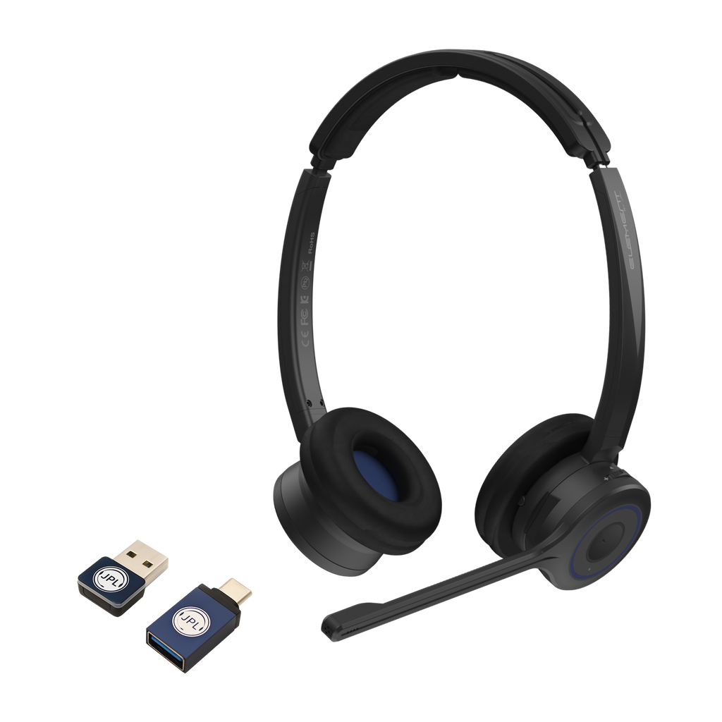 JPL Element BT500D-VP1 -Wireless Binaural Bluetooth Noise Cancelling Headset W/BT Dongle & Headband Cushion - TAA