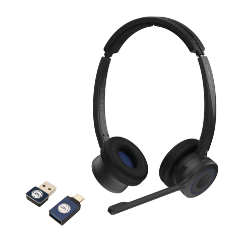 JPL Element BT500D-VP1 -Wireless Binaural Bluetooth Noise Cancelling Headset W/BT Dongle & Headband Cushion - TAA