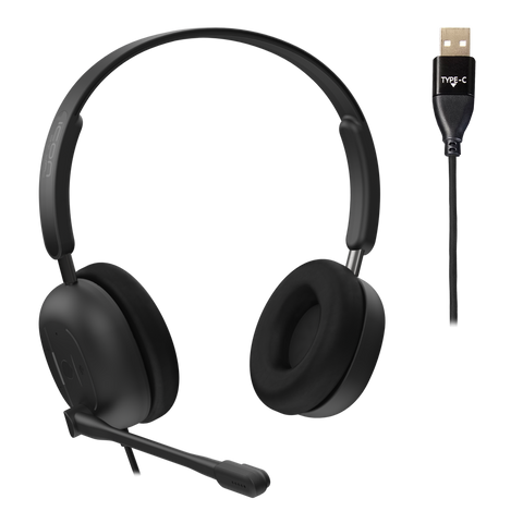 JPL Icon 100-UB4 Professional Binaural, USB-A & USB-C Headset With Surround Shield Noise Cancelling