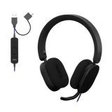 JPL Icon 110 UB3 Foldable Dual USB-A & USB-C Headset W/ An Over-The-Ear Soft Fabric Ear Cushion - FREE SHIPPING
