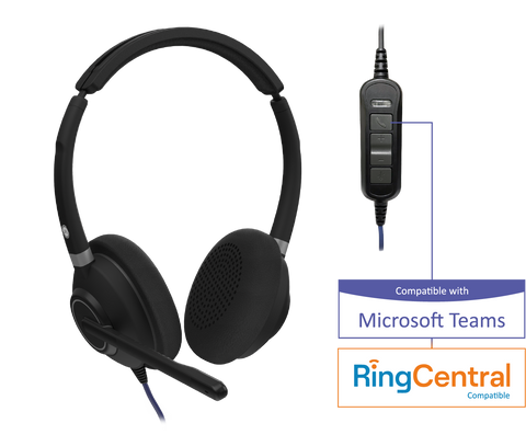 Icon-120-UB4E SKU: 575-447-008 USB Professional Binaural Headset