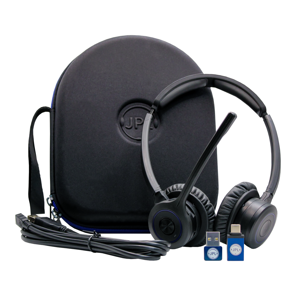 JPL Element BT500D-VP1 -Wireless Binaural Bluetooth Noise Cancelling Headset W/BT Dongle & Headband Cushion - TAA