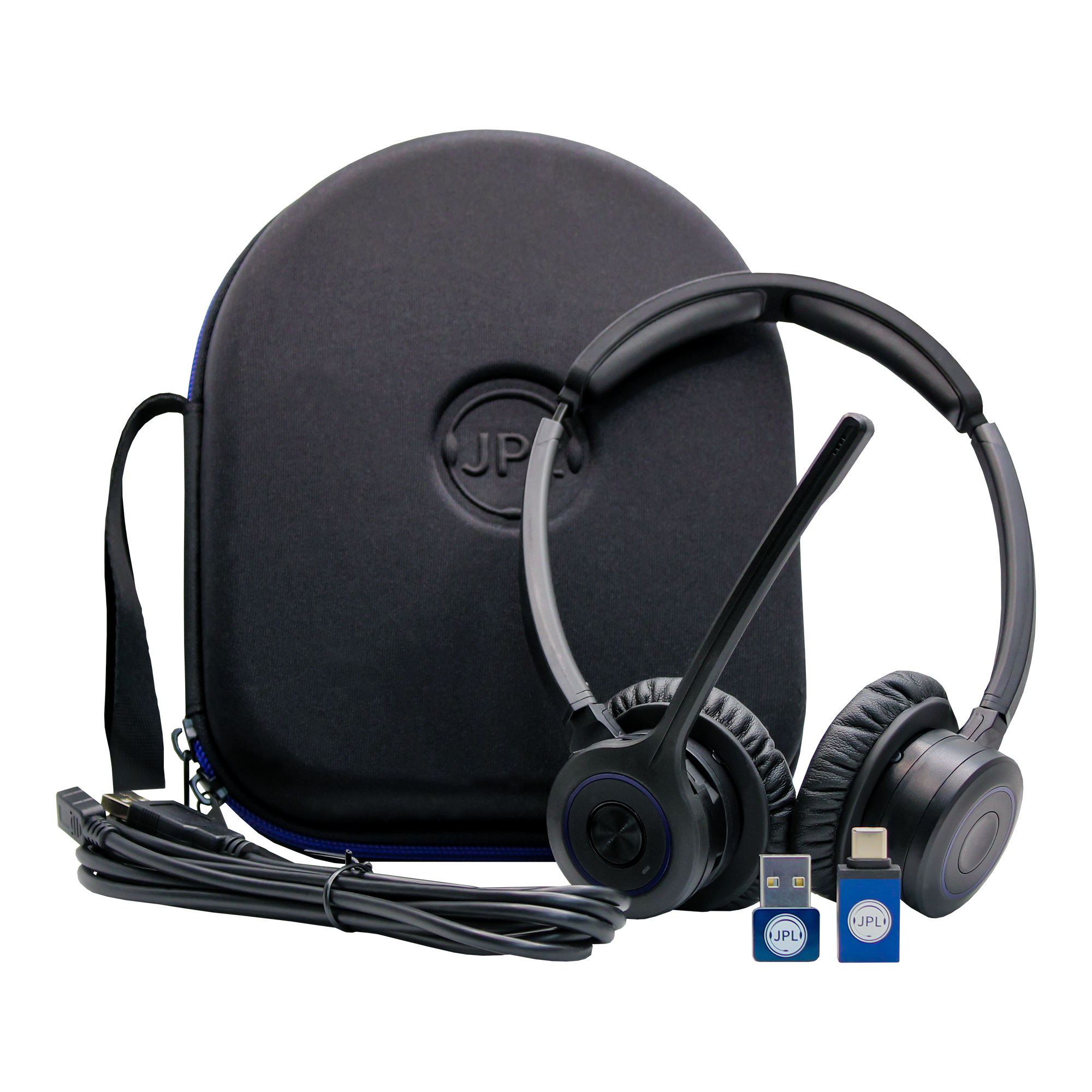 JPL Element BT500D-VP1 -Wireless Binaural Bluetooth Noise Cancelling Headset W/BT Dongle & Headband Cushion - TAA