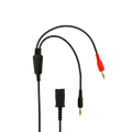 JPL BL-077+P Bottom Lead With Dual 3.5mm Jack With PLT Compatible QD - Sound card cord