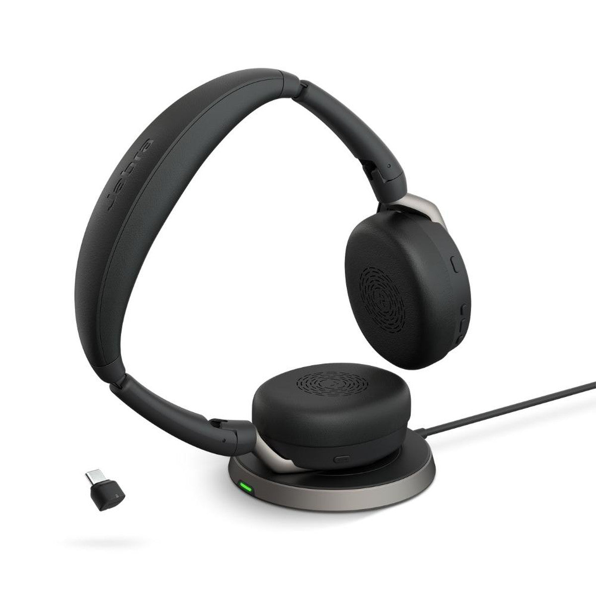 Jabra Evolve2 65 Flex Link 380c UC Stereo headset - wireless charging pad 26699-989-889-01
