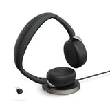 Jabra Evolve2 65 Flex Link 380c UC Stereo headset - wireless charging pad - FREE SHIPPING