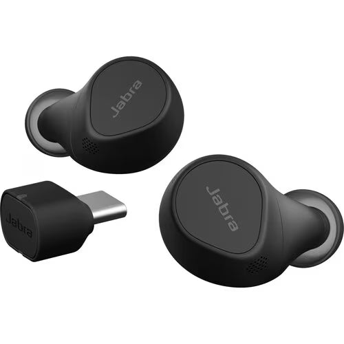 Jabra Evolve2 Earset - Stereo - USB Type C - True Wireless - Bluetooth - 65.6 ft - 20 Hz to 20 kHz - Earbud - Binaural - In-ear - MEMS Technology Microphone - Noise Canceling - Black