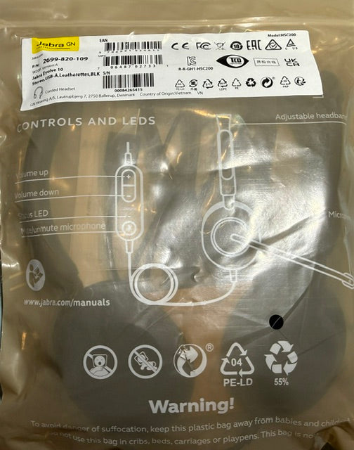 Jabra Evolve 10 USB-A Economy Stereo Headset 2699-820-109 - IN STOCK
