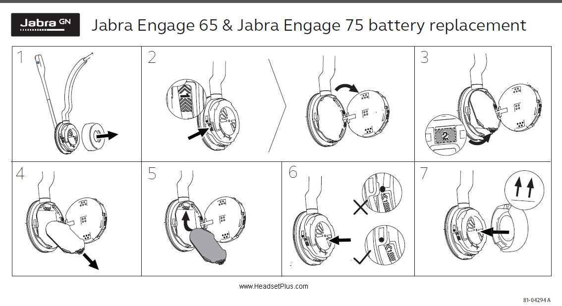 Jabra Engage 65 & 75 Battery Pack 14151-09 - IN STOCK