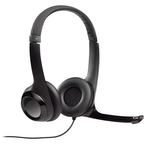 Logitech H390 Binaural USB Headset - 981-000014 - Straight corded USB, NO QD
