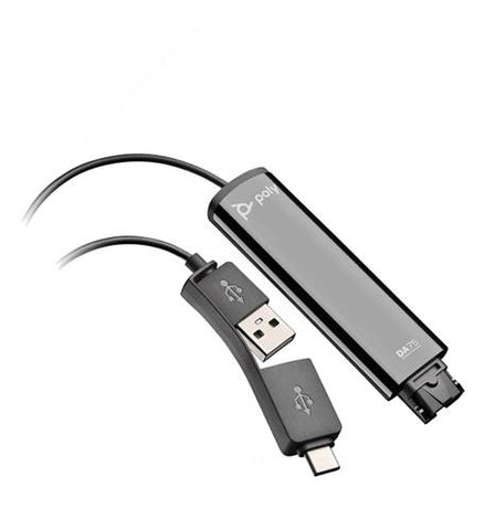 HP Plantronics DA75 USB-A & USB-C HEADSET ADAPTER - TAA Compliant