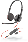HP Poly Blackwire 3225 Stereo Headset +USB-C/A Adapter TAA