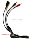 Sound Card Cord for any Plantronics QD Compatible Headsets