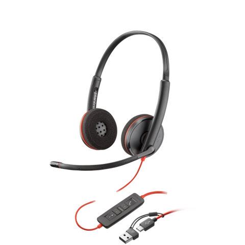 HP Poly Blackwire 3220 Duo USB-C & USB-A  Headset – IN STOCK