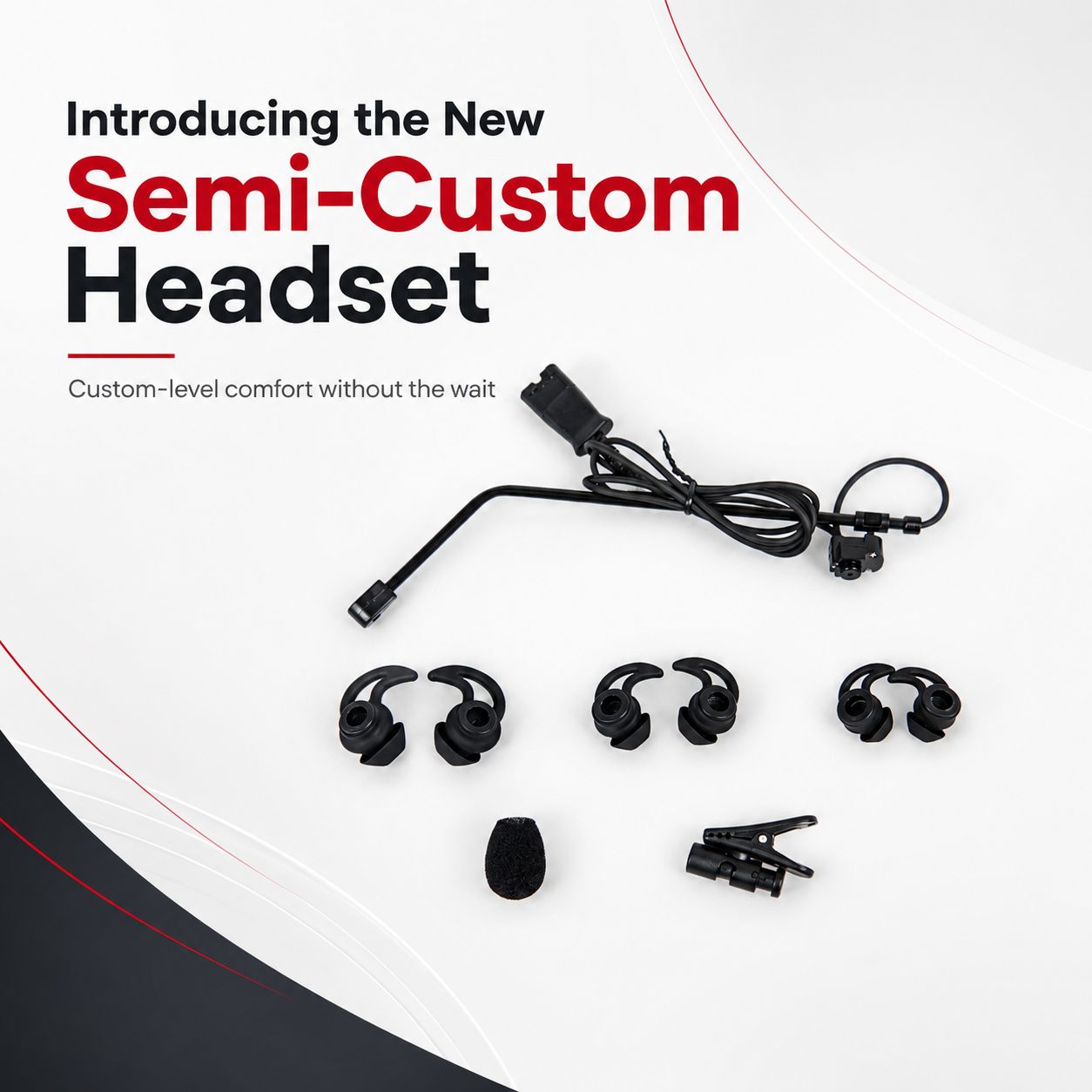 SHG S 131-PL-NC Semi Custom Ear-tip Headset - PLT QD compatible