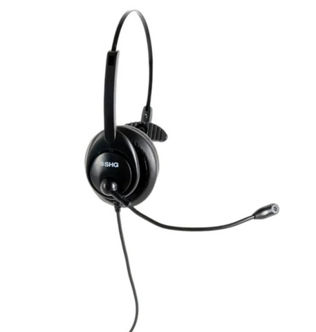 SHG S 350-NC PL Monaural Headset with Flexible Mic boom, Noise canceling mic - TAA