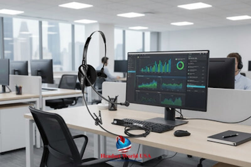 SHG S300-NC Call Center Headset with Passive Noise Canceling Mic (Cable sold separately.)- TAA