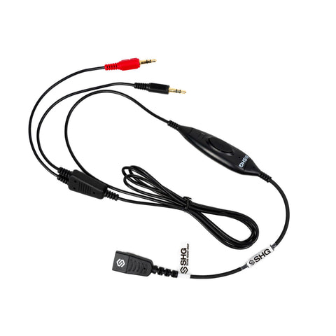 SHG Starkey SM135 Push to Talk Multi Media Cord - Flat QD