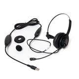 SHG SM5310 MONAURAL PTT Military USB Headset with Push-To-Talk NON NOISE CANCELLING