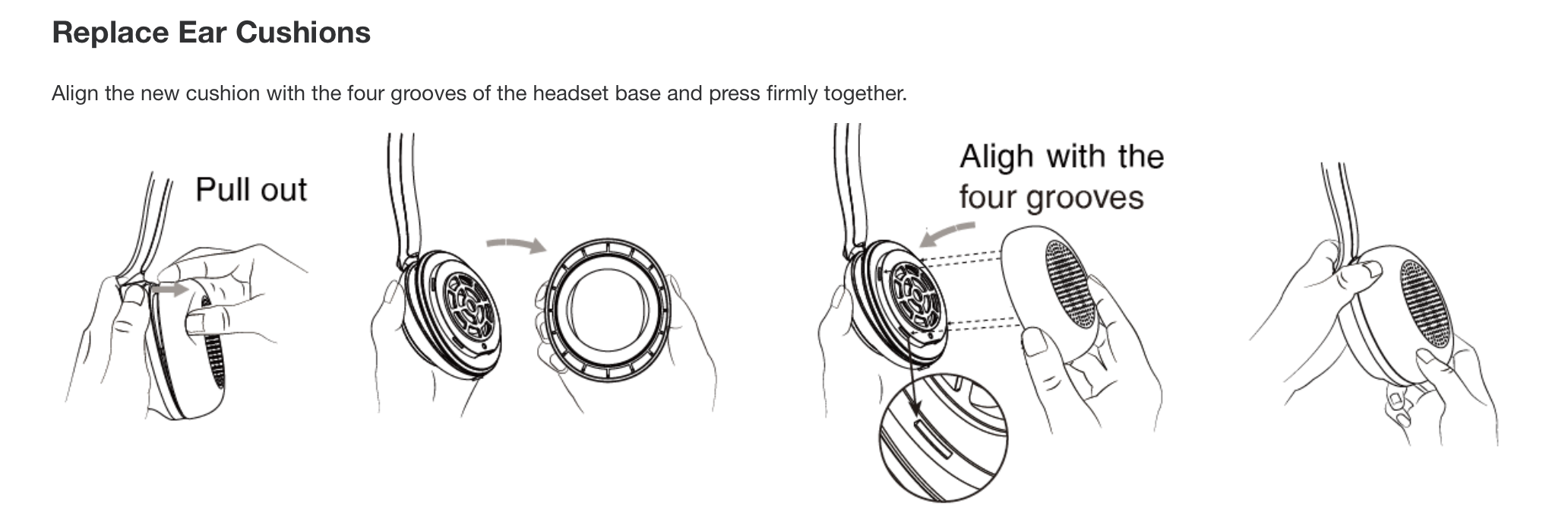 Yealink 3311025 EAR CUSHION FOR UH37 -  5 PAIRS