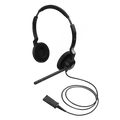 V7 HQ511 QD Call Center Headset - Stereo - Wired - Binaural - Poly Compatible Quick Disconnect - Noise Cancelling Microphone