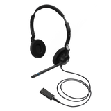 V7 HQ511 QD Call Center Headset - Stereo - Wired - Binaural - Poly Compatible Quick Disconnect - Noise Cancelling Microphone