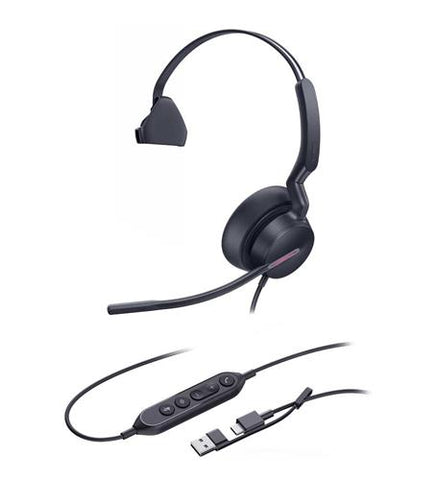 Yealink UH46 Monaural USB C/A Headset 1308242