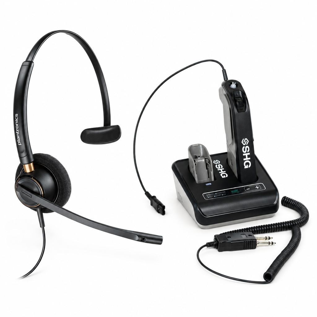 Combined headset and adapter product image
