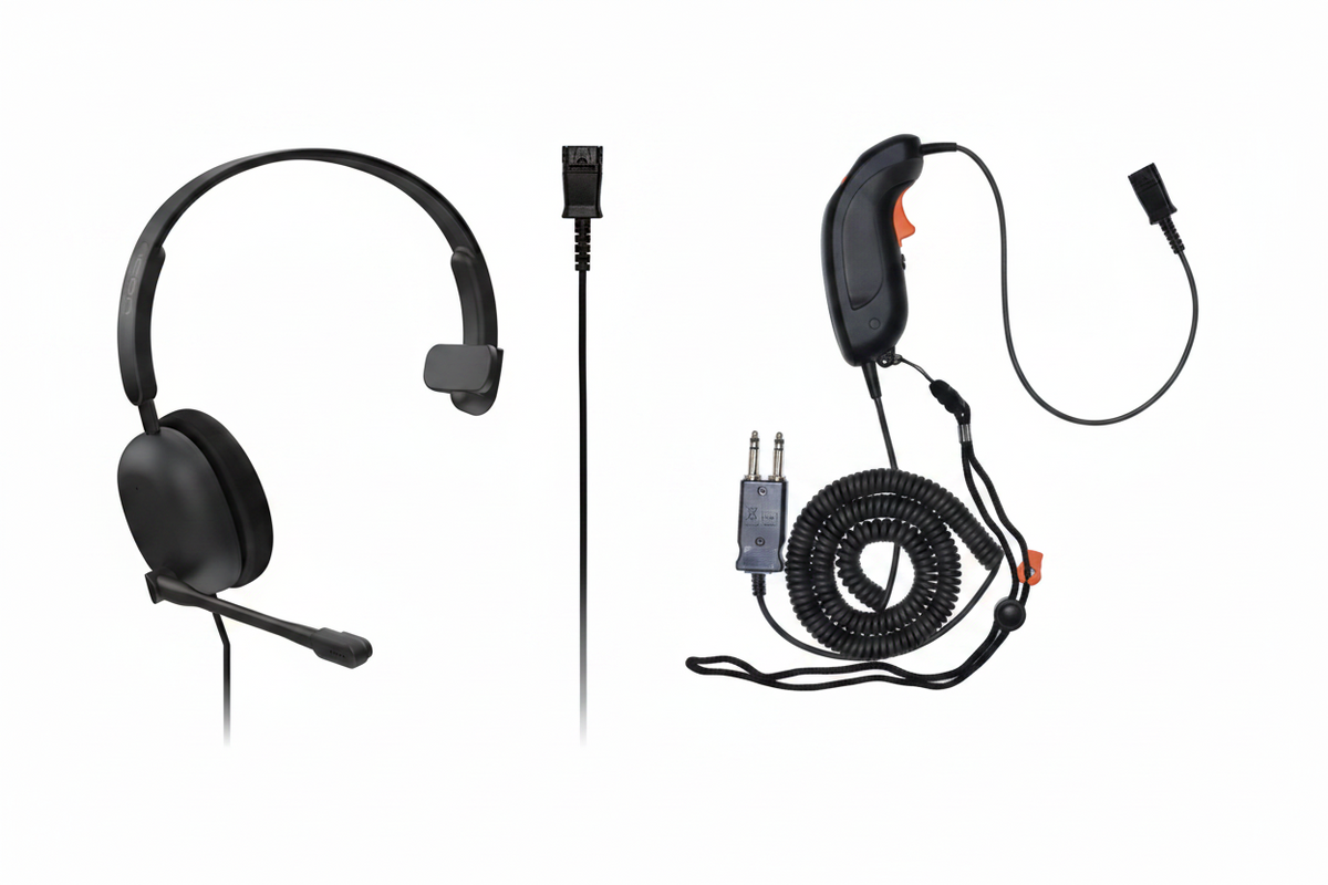 JPL SCOUT 300A PUSH-TO-TALK TRIGGER SWITCH with ICON 100-PM Monaural QD Headset