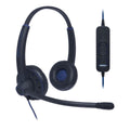 JPL Commander 2 Binaural USB Headset With Volume & Mute In-Line Controls, USB-A To USB-C A-01 Universal Adapter, Soft Pouch