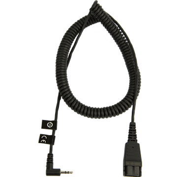 Jabra 2.5MM Curly Cord for QD headsets - 8800-01-46 - Headset World USA - Your Headset Solutions