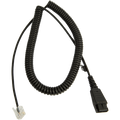 JABRA QUICK DISCONNECT TO MODULAR (RJ) COILED BOTTOM CORD 8800-01-89 - Headset World USA - Your Headset Solutions