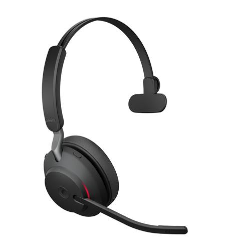 Jabra Evolve2 65 MS Mono Bluetooth Headset, USB-A, Charging Stand - 26599-899-989-01
