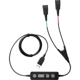 Jabra Soft Phone/PC USB Training Bundle - 2 Jabra Biz 1500 DUO Headsets, 1 USB Y-Cord - Headset World USA - Your Headset Solutions