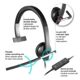 Logitech USB Monaural Headset H650e - 981-000513 - Headset World USA - Your Headset Solutions