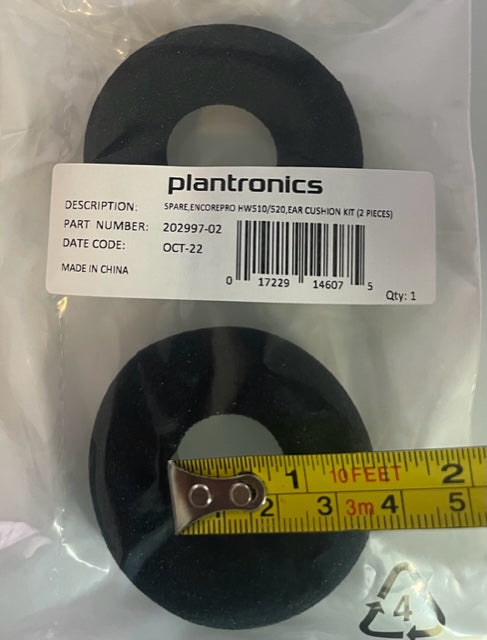 HP Poly Replacement Ear cushions (2) Encore Pro HW510 HW520 85Q31AA