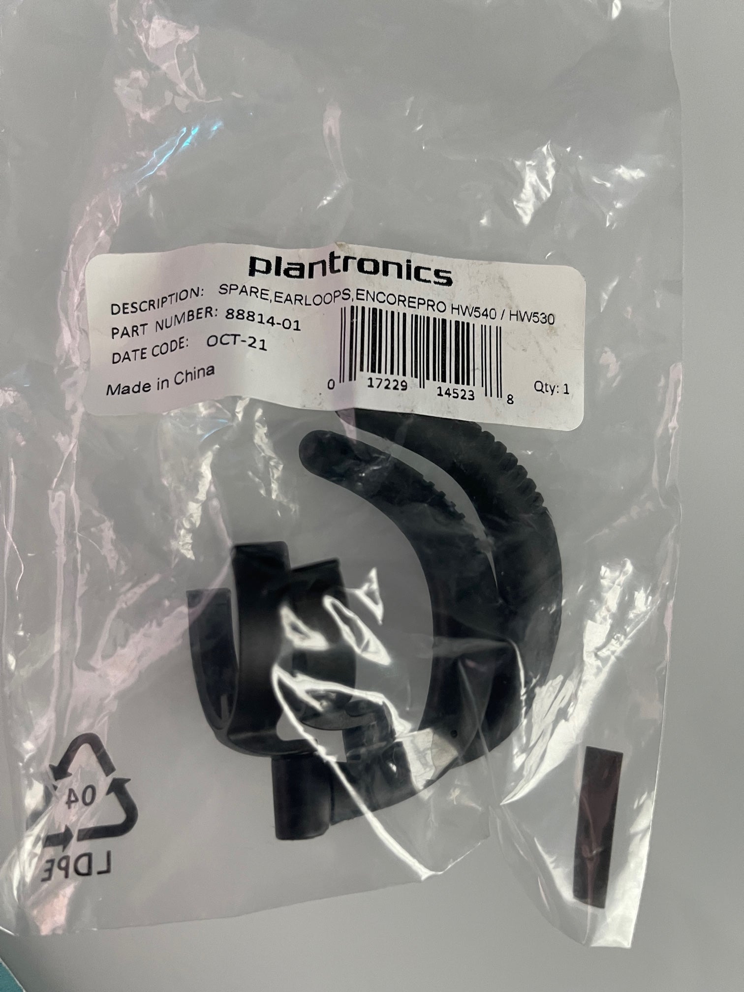 HP Poly Earhook Replacement for the HW530 & HW540 85R19AA