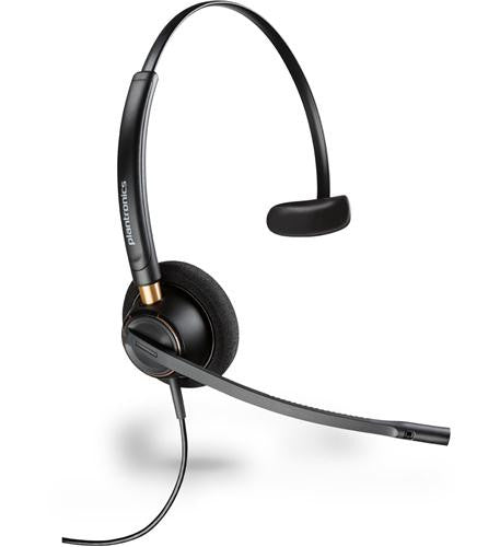 HP Poly EncorePro HW510 Monaural Headset w/Polaris U10P bottom cord